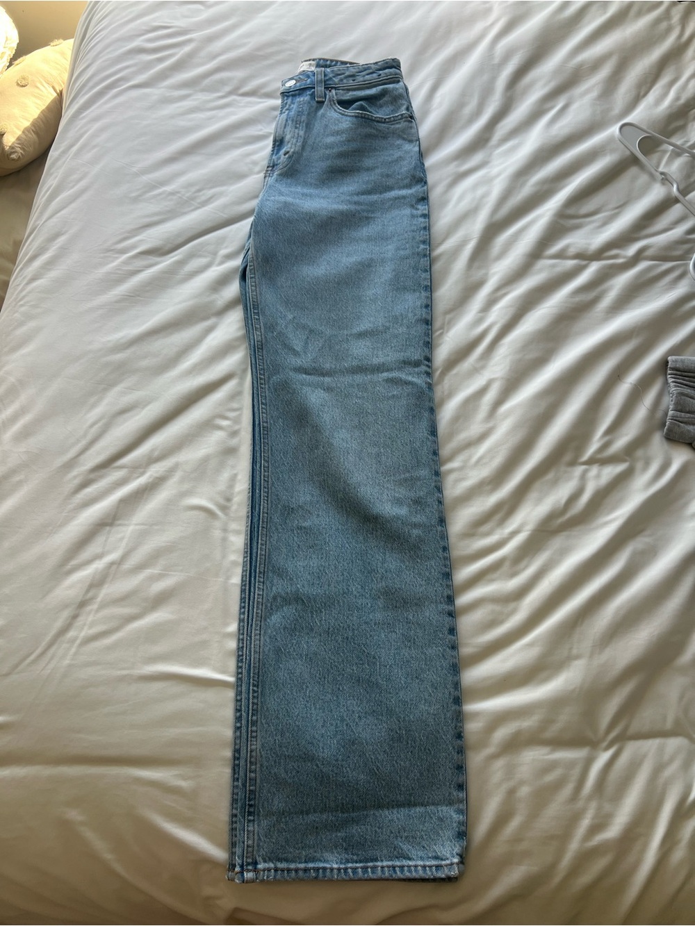 Abercrombie & Fitch Light Blue Wide-Leg Jeans - Picture 5 of 7